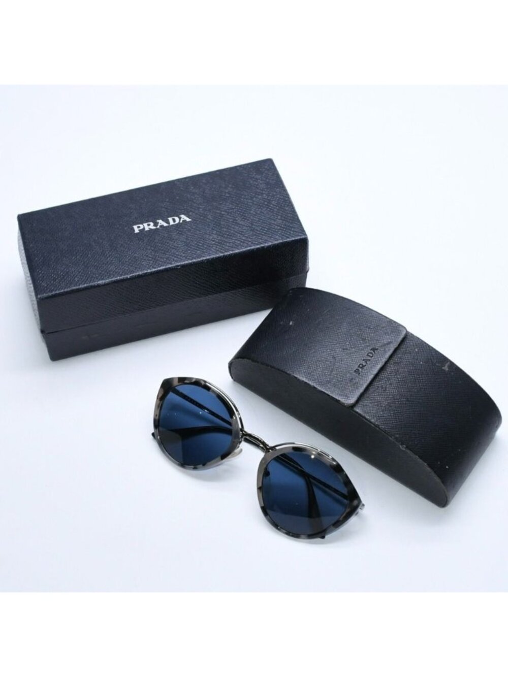 Prada Sunglasses Eyewear Marble Pattern Black Acetate